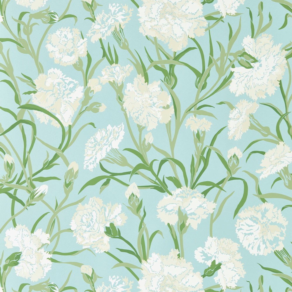 Fleur de Joie Wallpaper 113135 by Harlequin in Chalk Emerald Sky